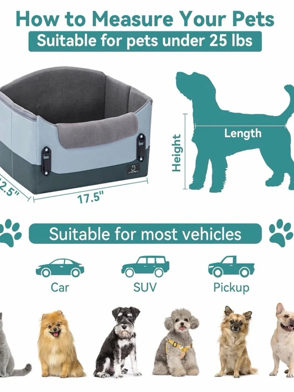 4 Pet Dog Car Seat